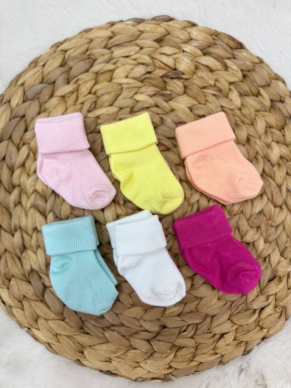 0-6 Ay 6 Lı Kıvrık Bebe Çorap