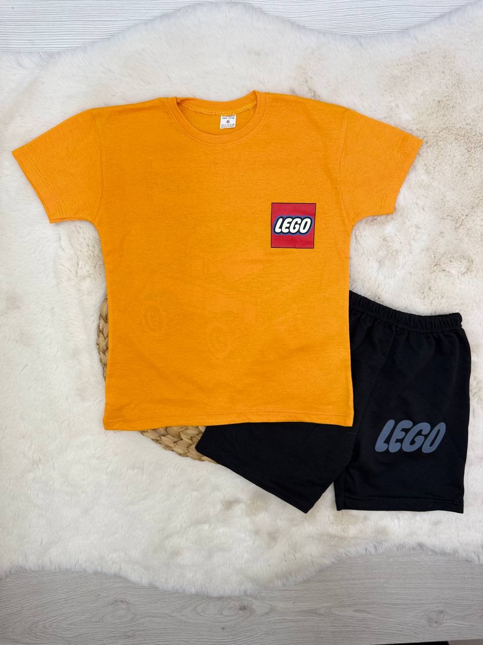 1-6 Yaş Lego Araba Baskılı Takım  - SARI