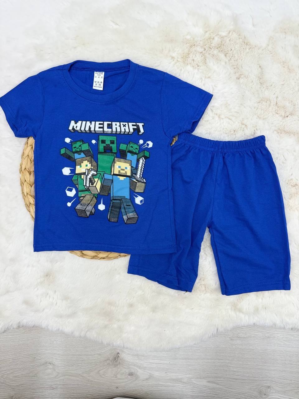 1-8 Yaş Minecraft Baskılı Penye Takım - SAX