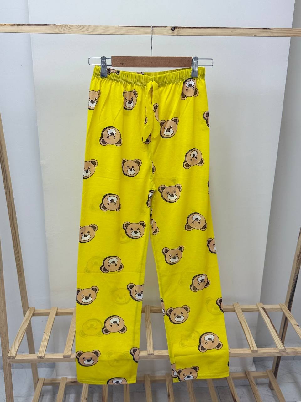 M-6XL Desenli Bayan Pijama - LİMON SARI