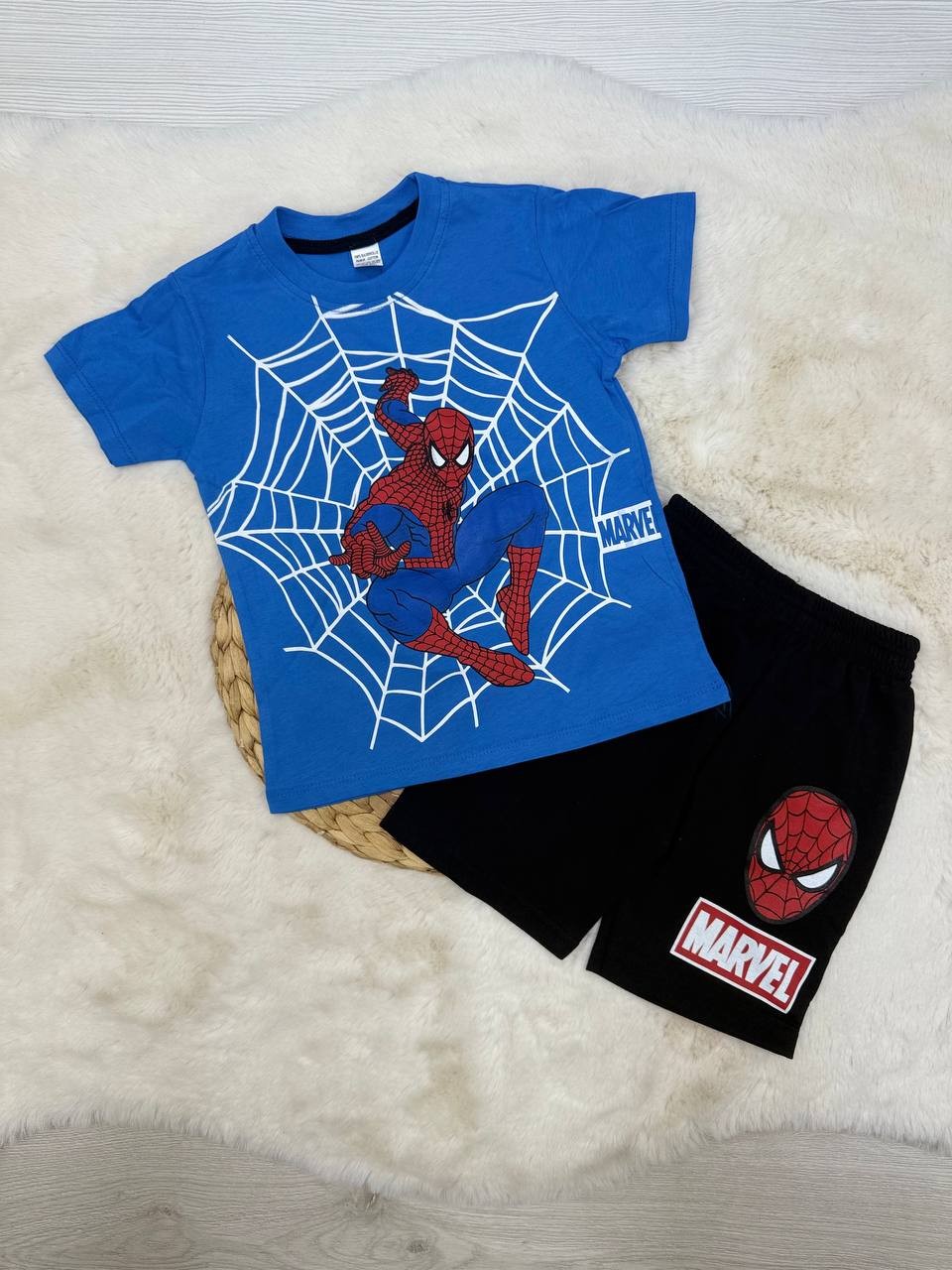 2-7 Yaş Marvel Örümcek Adam Takım - MAVİ