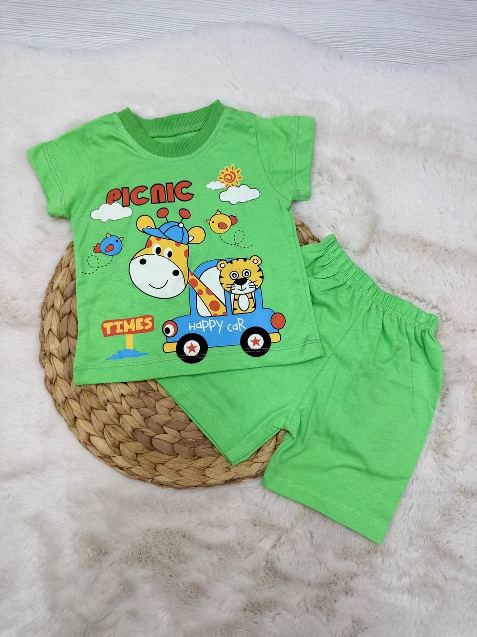 6-24 Ay Picnic Team Desenli Takım - FISTIK YEŞİLİ