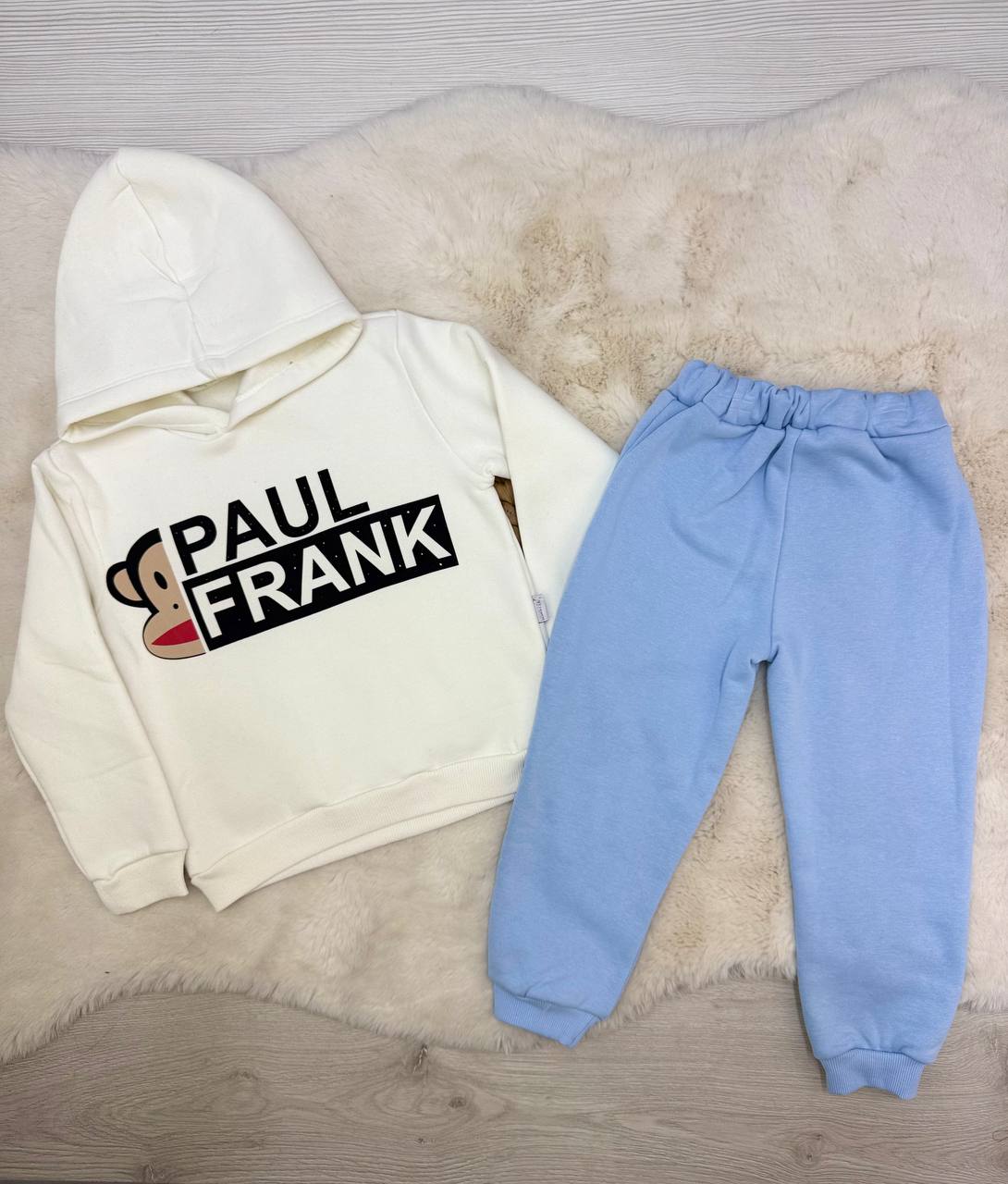 5-8 Yaş Paul Frank Baskılı 3 İplik Takım - BEYAZ