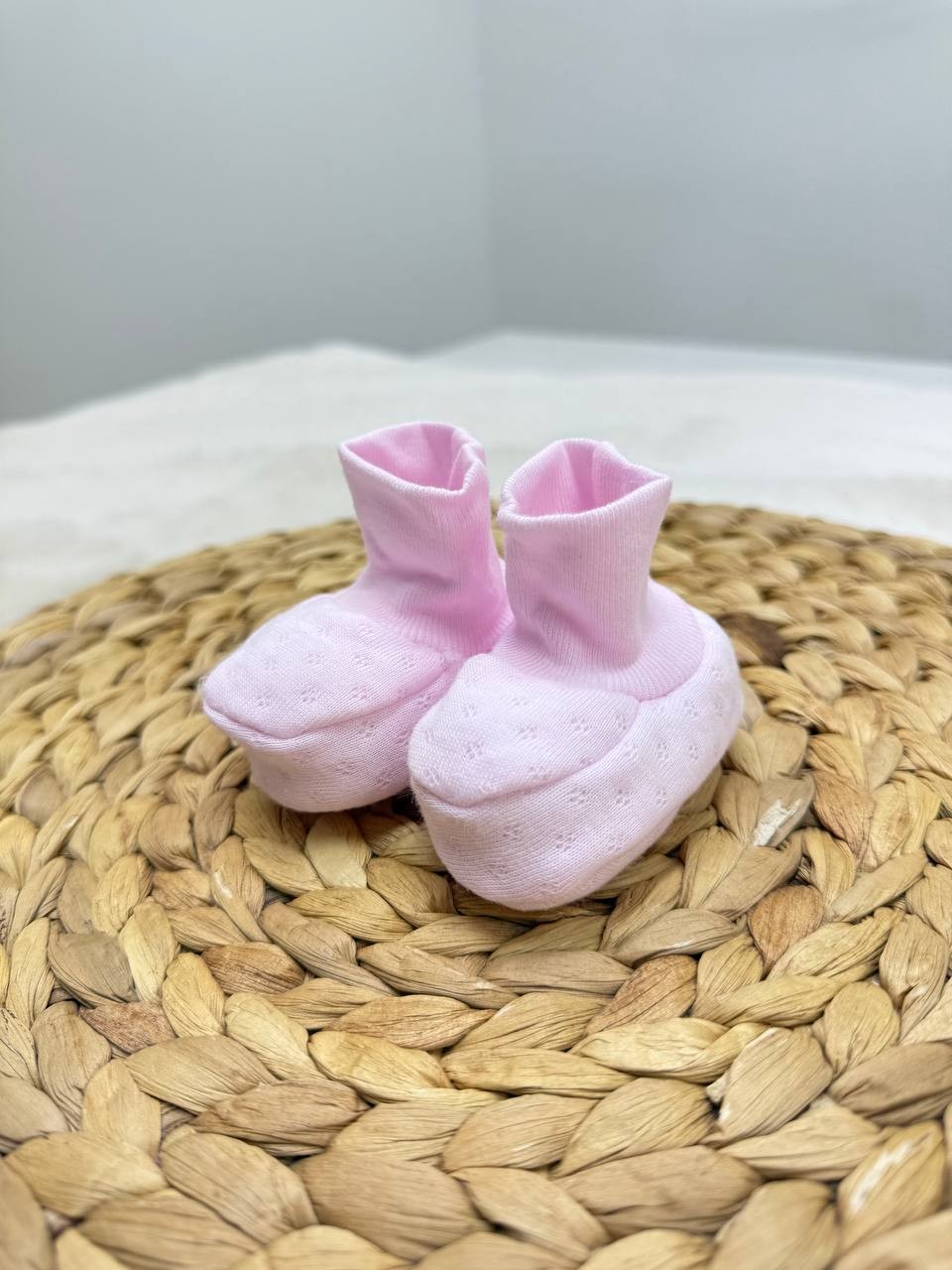 0-6 Ay Kapitone Bebek Patik - PEMBE