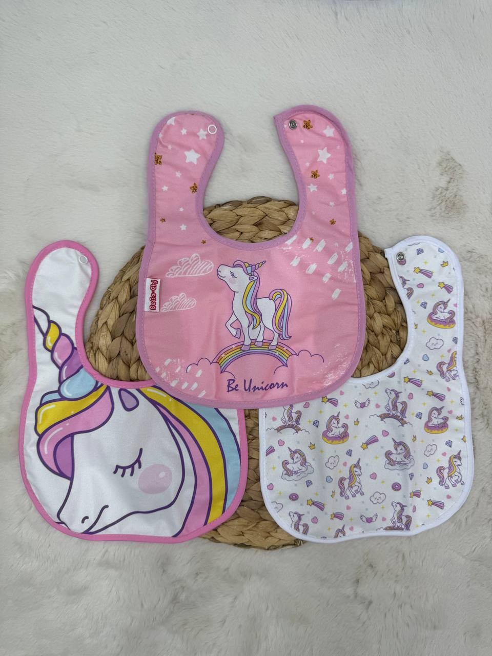 3 lü Baskılı Önlük  - PEMBE