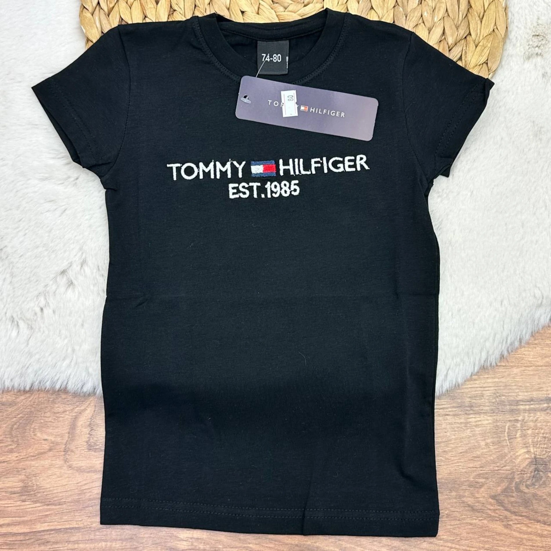 1-14 Yaş TH Desenli Muadil T-shirt Siyah