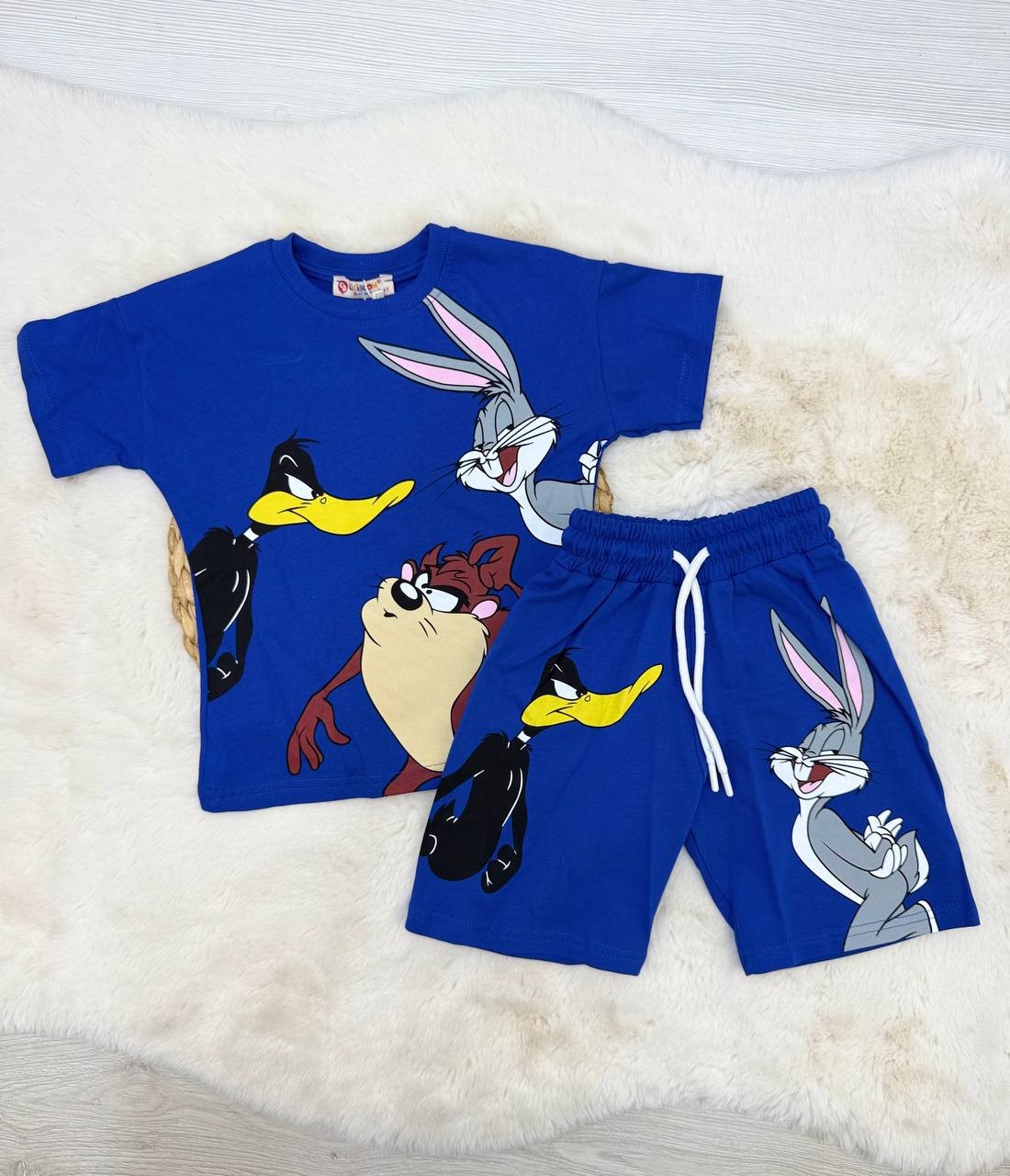 3-8 Yaş Taz Duffy Bugs Desenli Kompak Takım - SAX