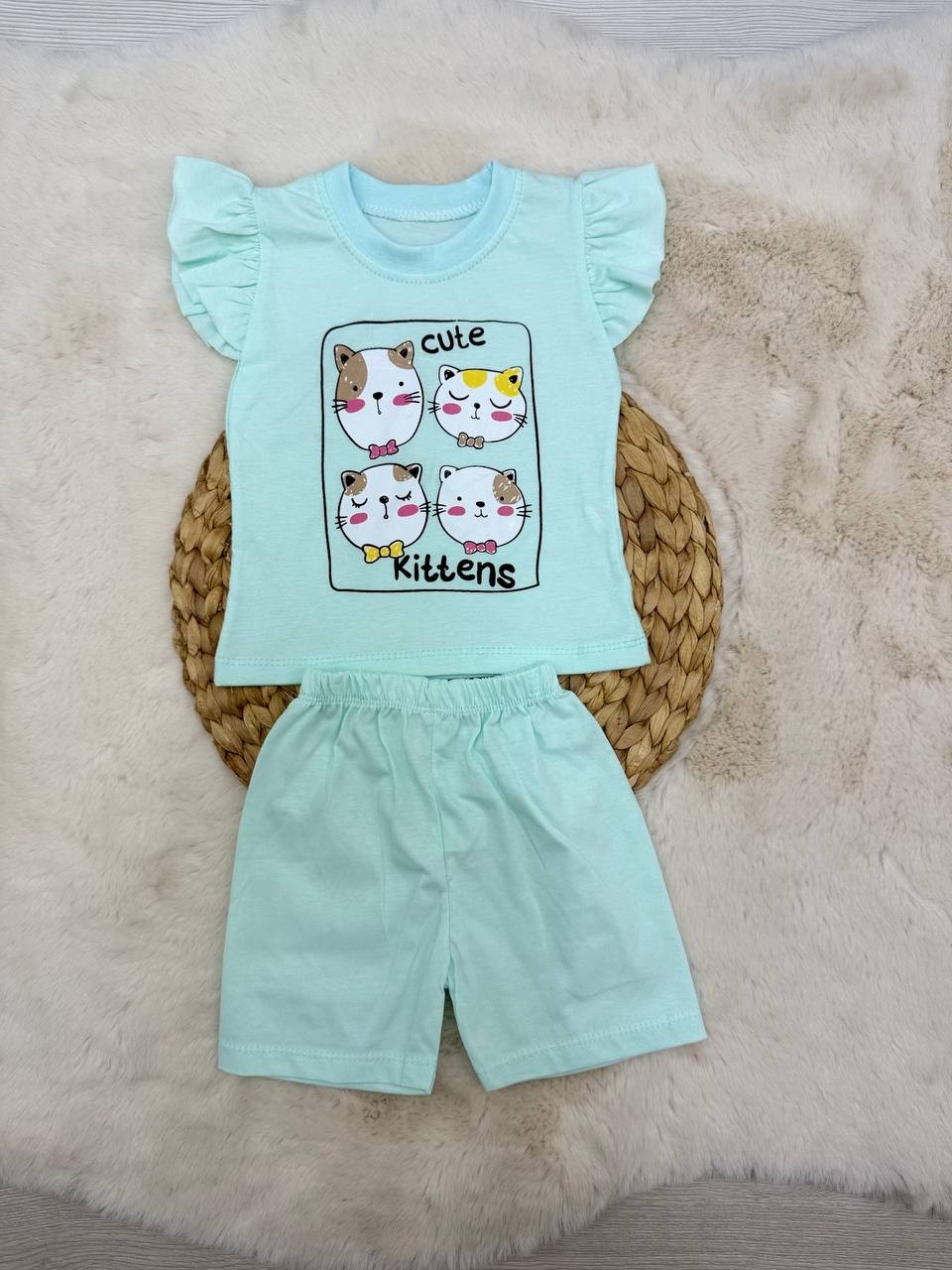 6-24 Ay Cute Kittens Desenli Takım - MİNT