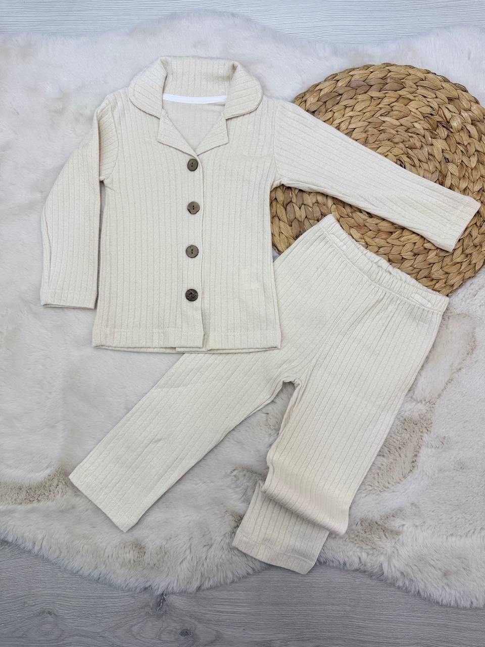2-10 Yaş Fitilli Baskılı Erkek Pijama Takımı  - SİYAH