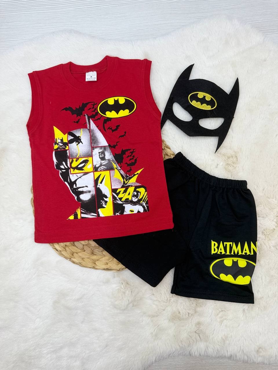 2-10 Yaş Maskeli Batman Takım Askılı - KIRMIZI