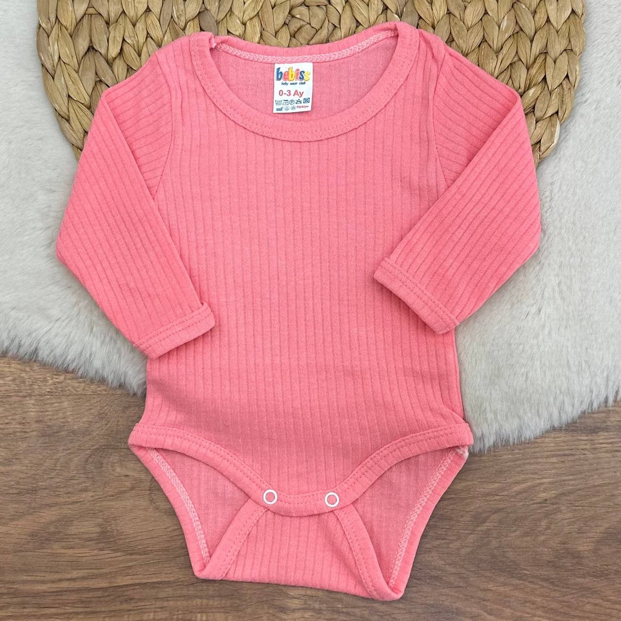 0 Ay-4 Yaş Raporlu Uzun Kollu Çıtçıtlı Body
