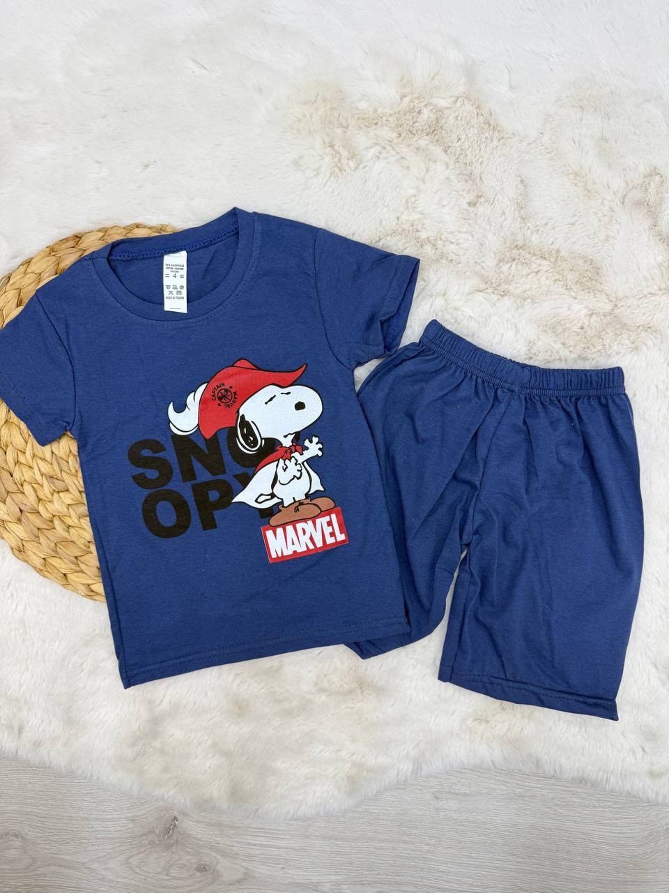 1-8 Yaş Snoopy Baskılı Penye Takım - LACİVERT