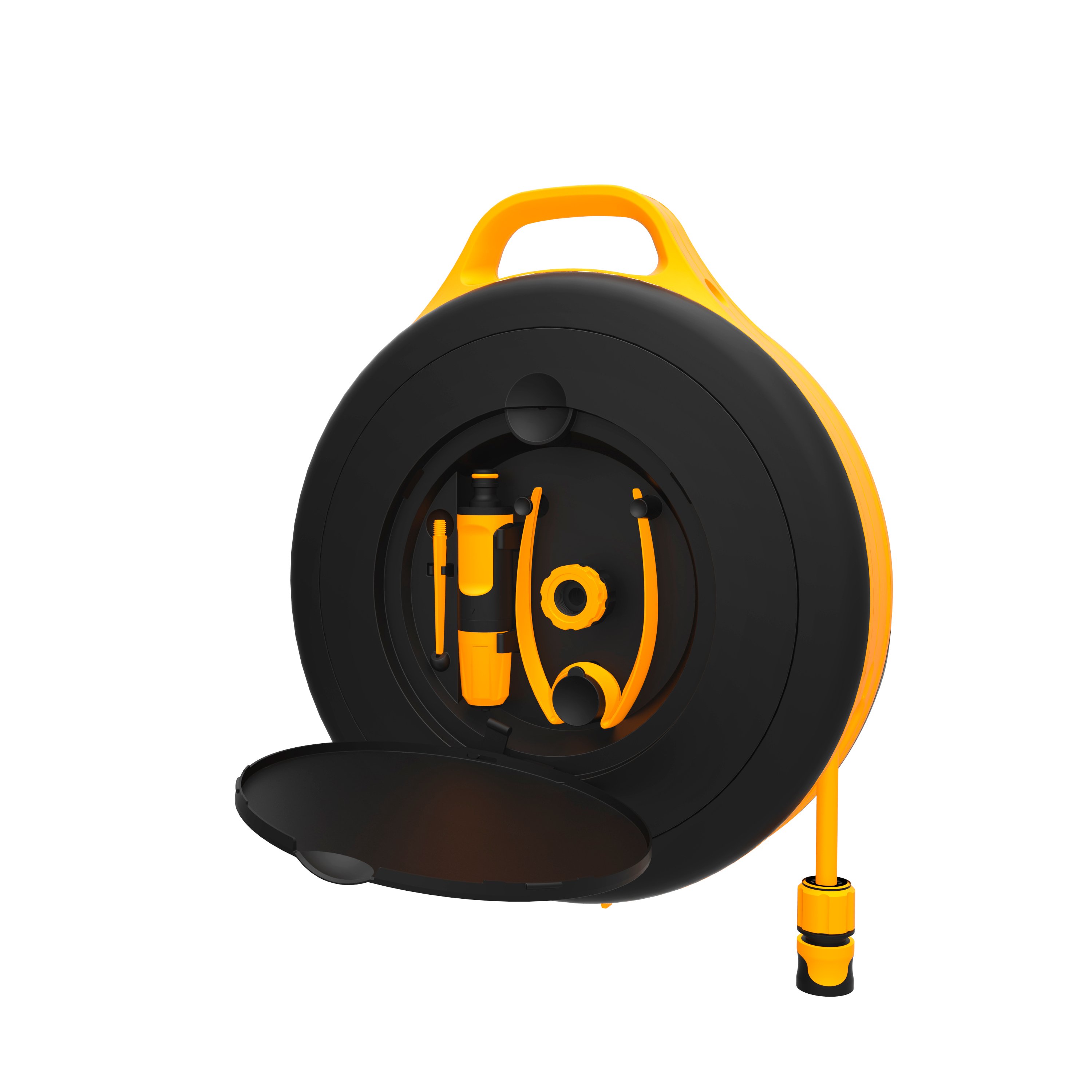 FİSKARS Hortum Makara Seti S 3/8”(9mm) 15m, Siyah