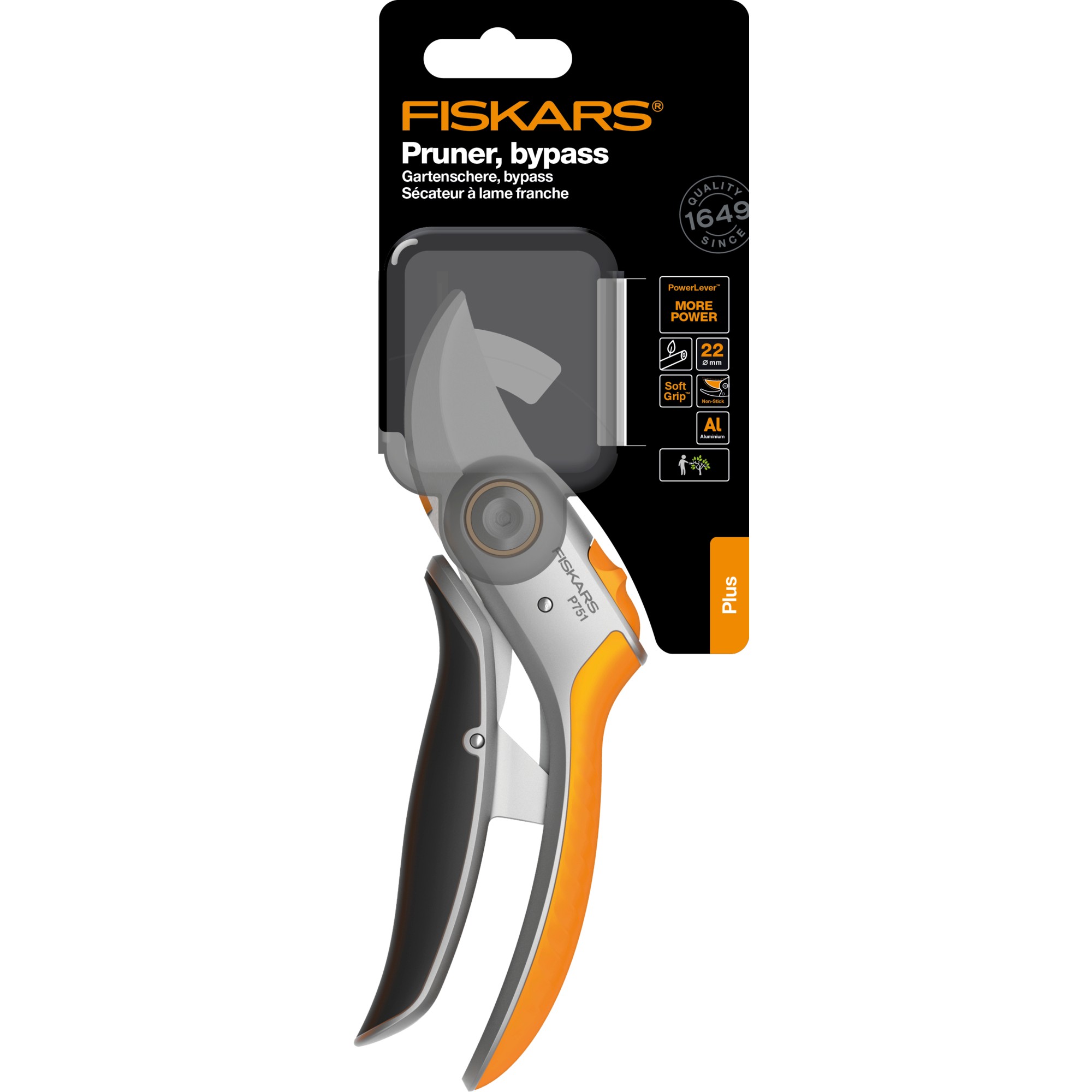 FİSKARS PLUS POWERLEVER METAL BUDAMA MAKASI BYPASS P-751