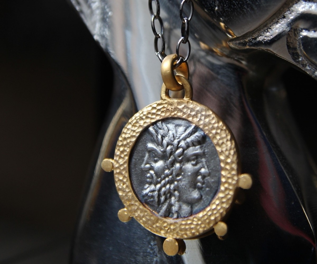 Janus Medallion Silver Necklace