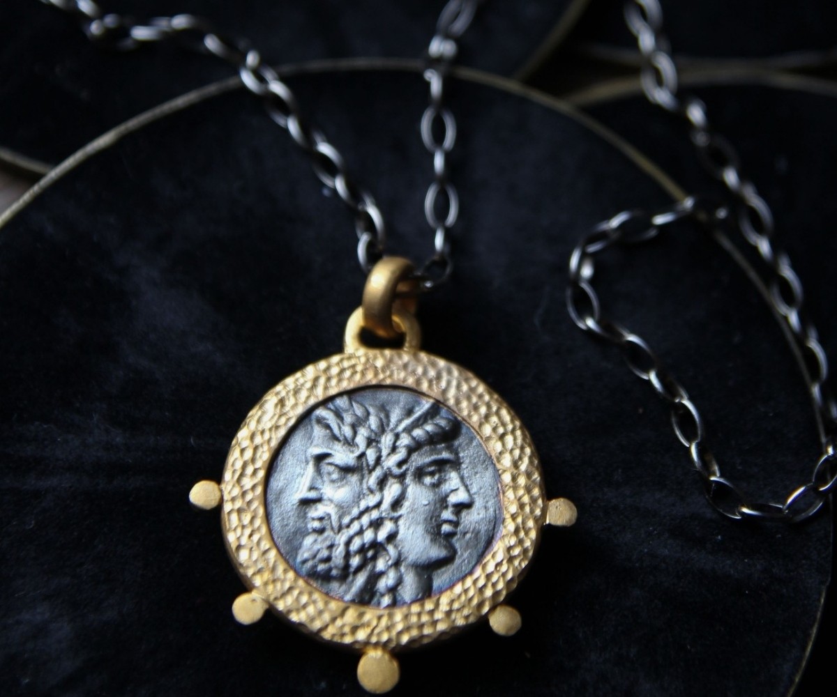 Janus Medallion Silver Necklace