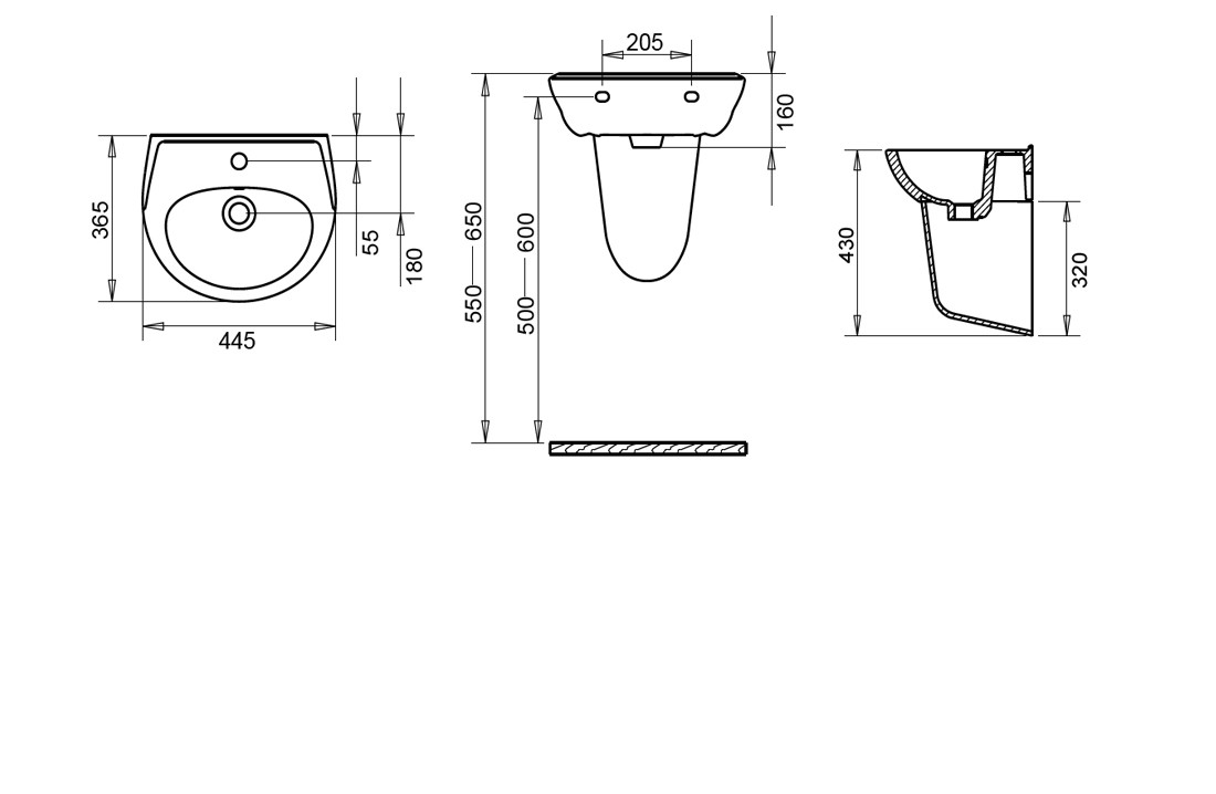 Turavit Çocuk Mini Lavabo ve Yarım Ayak