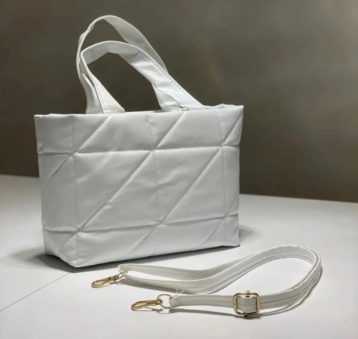 Kapitone Desen Kol ve Çapraz Çanta 