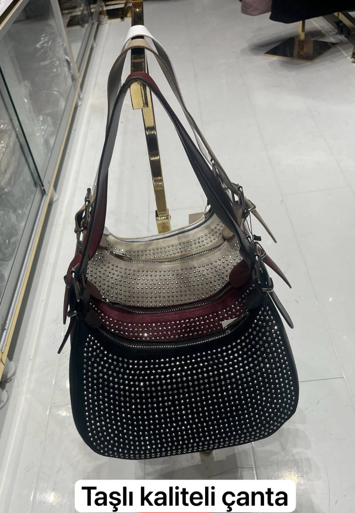 Taşlı Baget Omuz Çantası