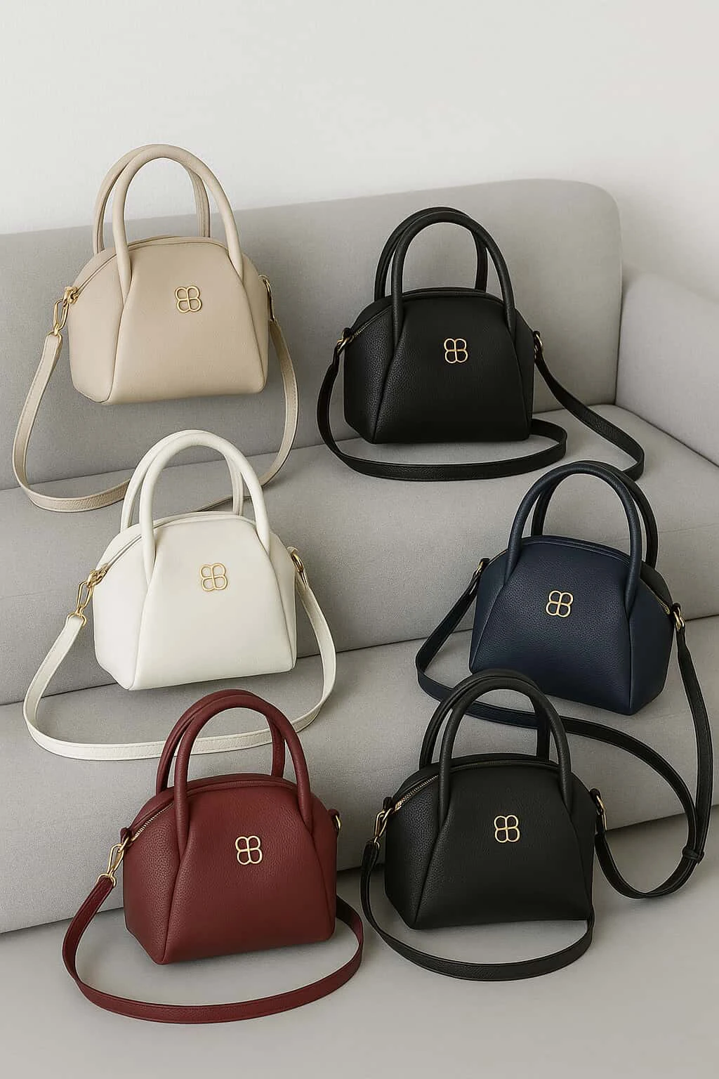 Mıknatıs ve Fermuarlı Kulplu Çanta