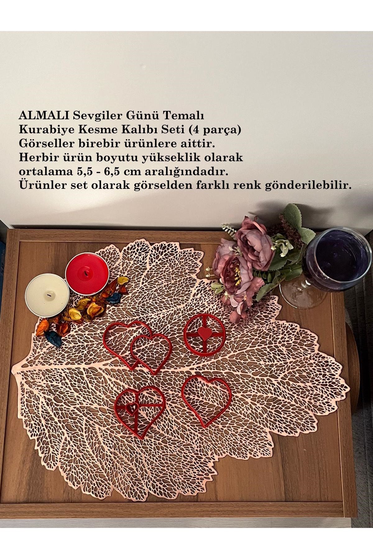 Sevgiler Günü Temalı Kurabiye Kesme Kalıbı Seti