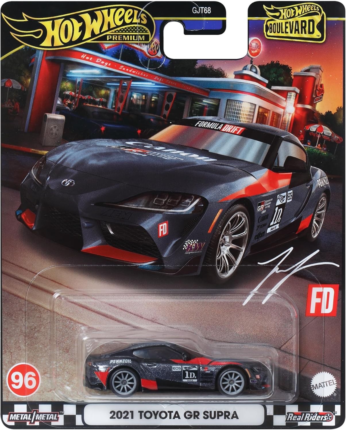 Hot Wheels Premium 2021 Toyota GR Supra Boulevard 96 HRT56