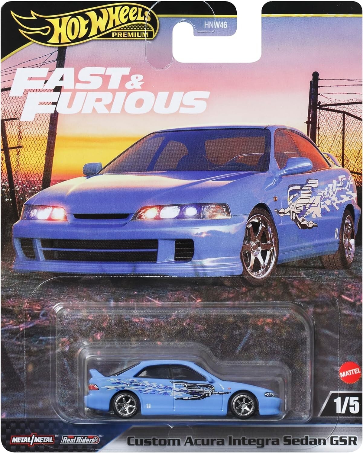 Hot Wheels Premium 01 Custom Acura Integra Sedan GSR Fast & Furious JDJ13
