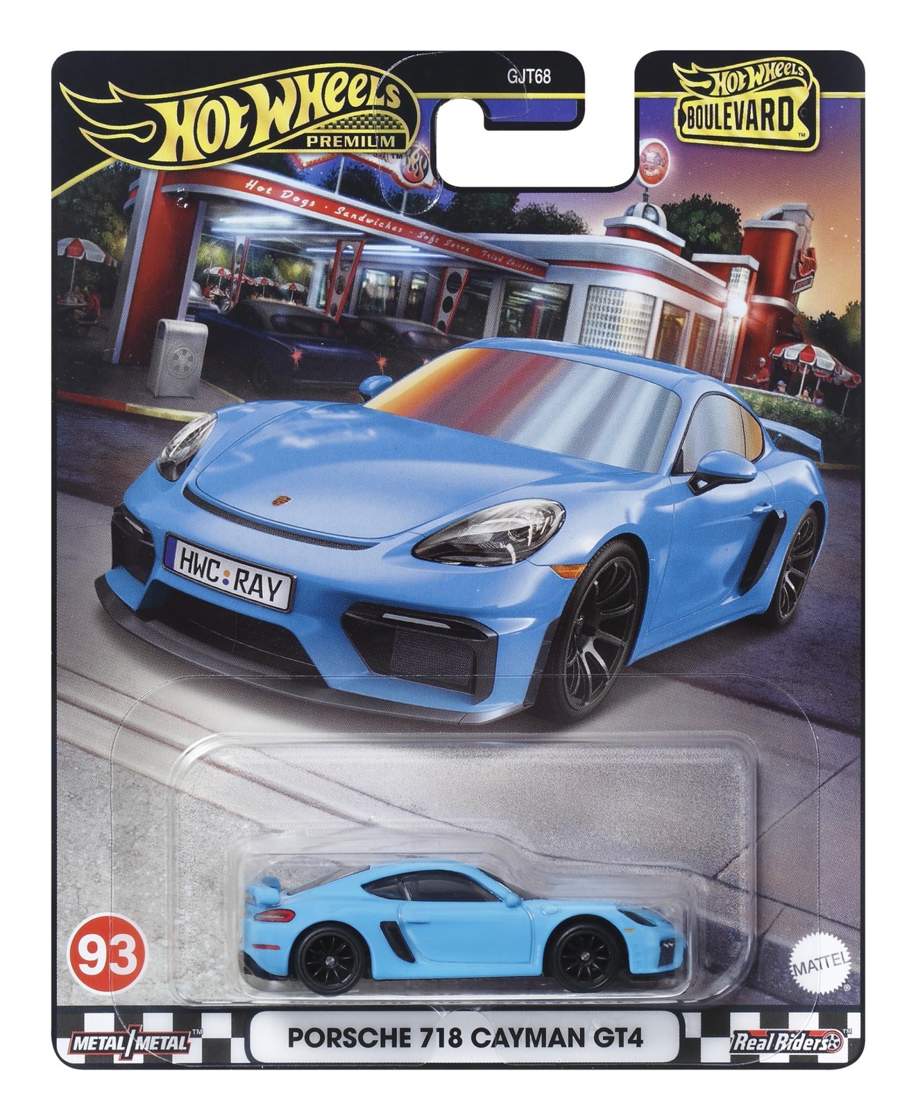 Hot Wheels Premium Porsche 718 Cayman GT4 Boulevard 93 HRT71