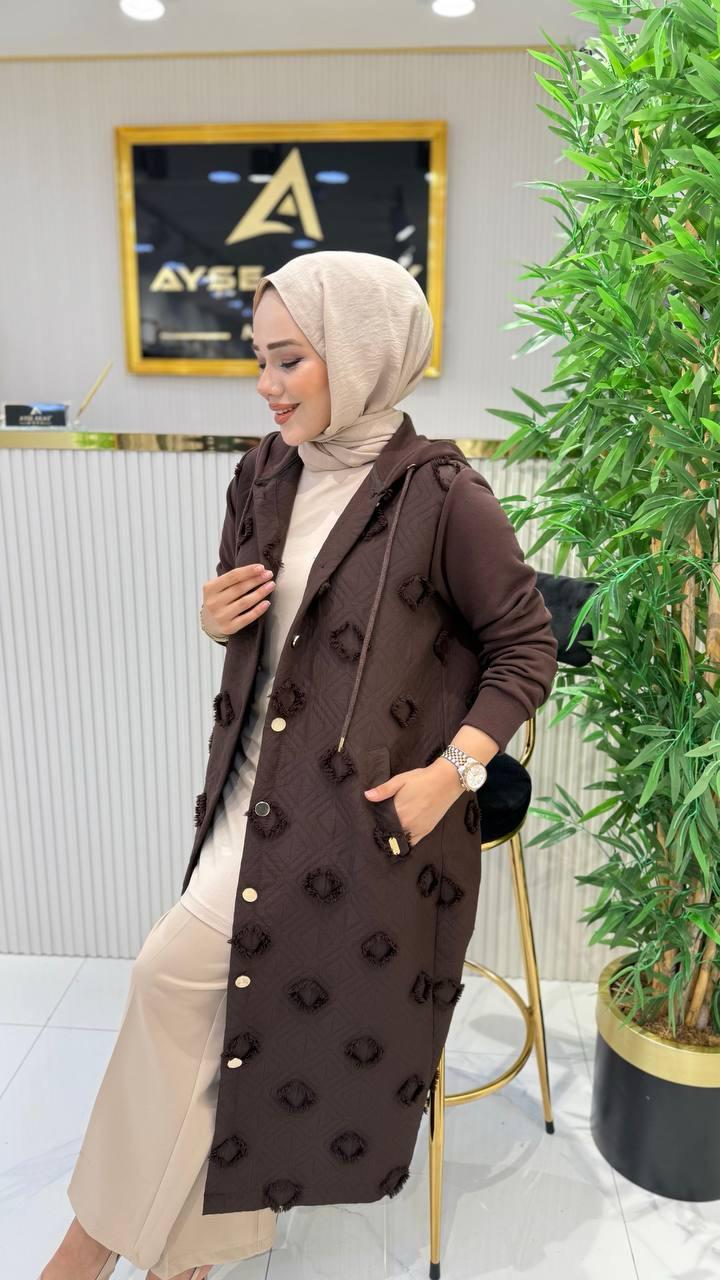 Ayşe Akay Püsküllü ve Kapüşonlu Kap - ACI KAHVE