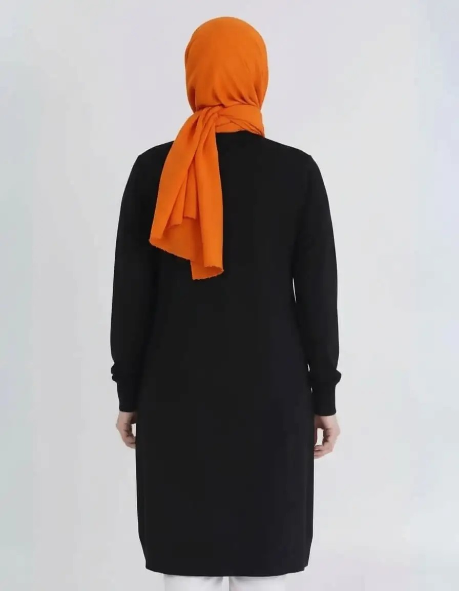 Behrem Büyük Beden Tesettür Çizgili Tunik 