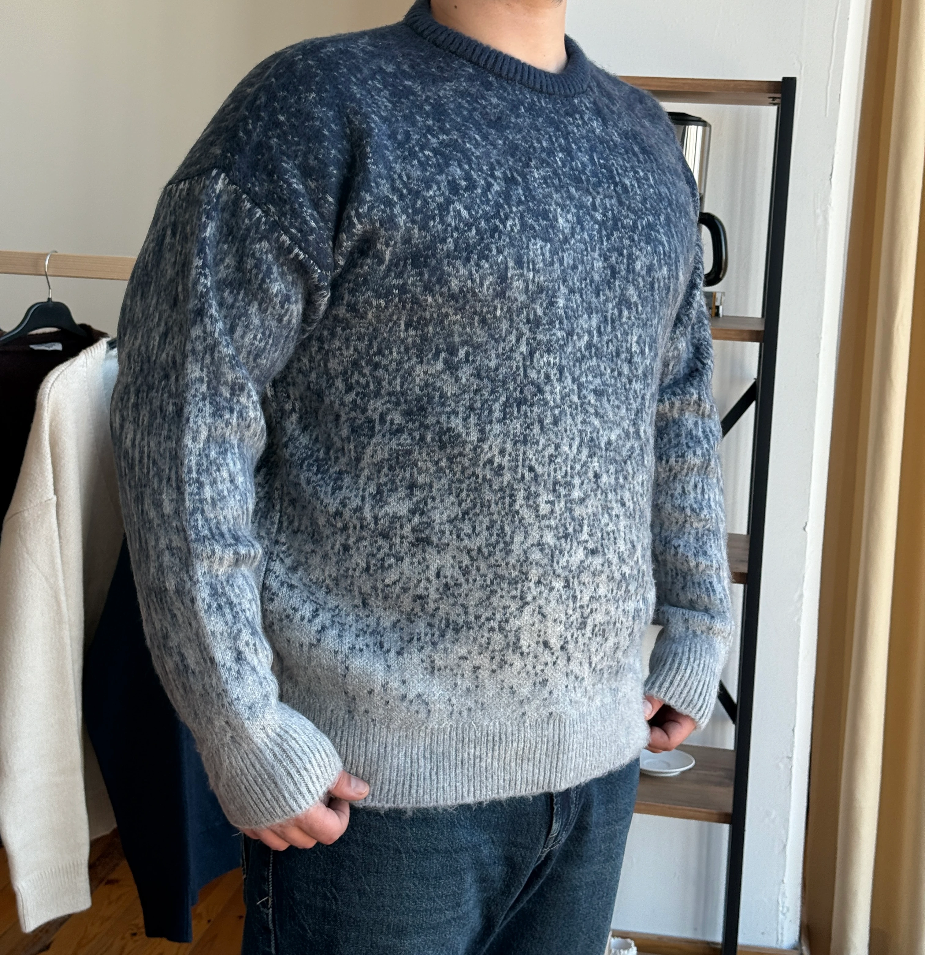 Tüylü Triko Kazak - Lacivert