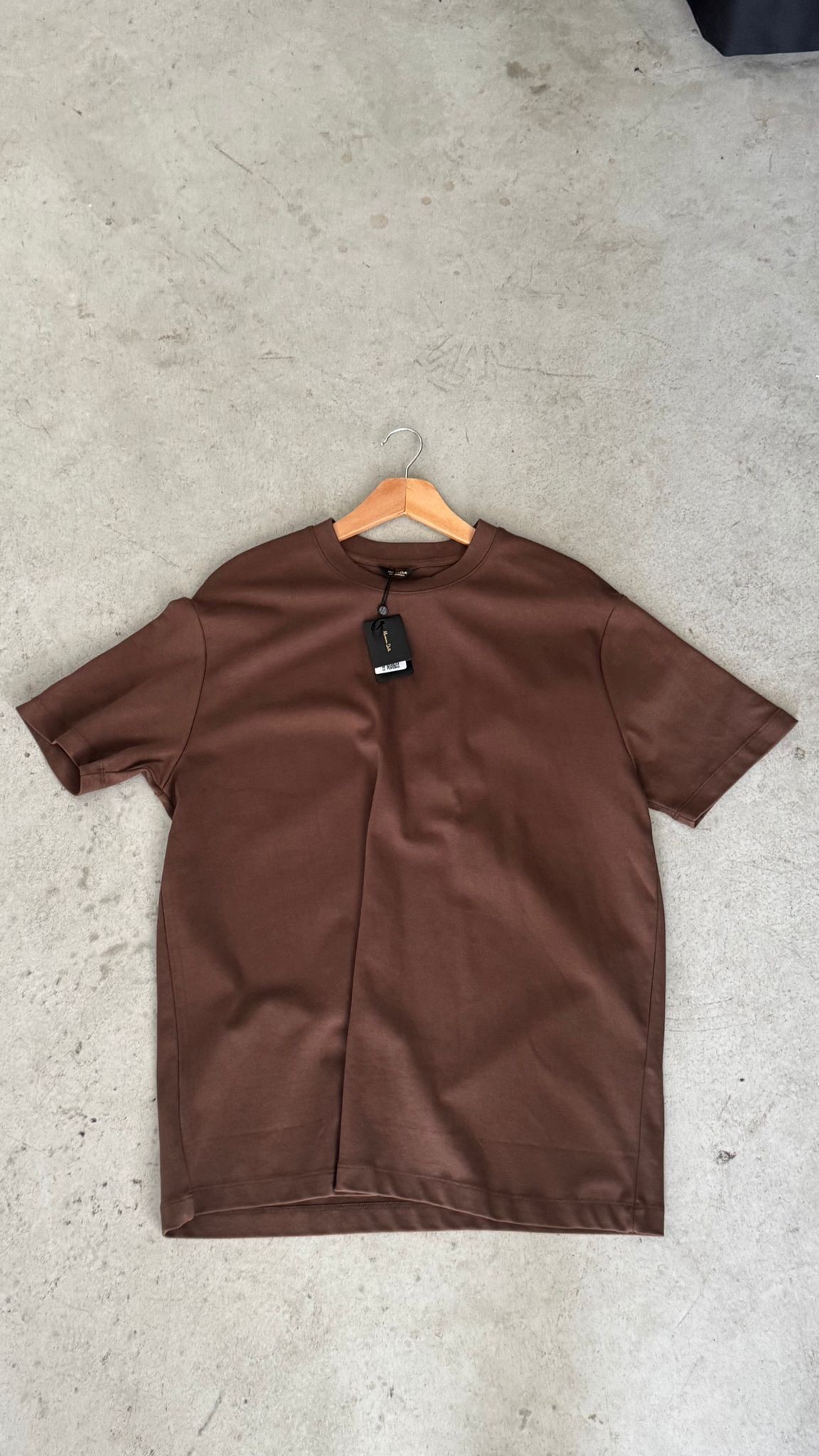 Massimo Dutti premium kalite bronz kahve kısa kol basic