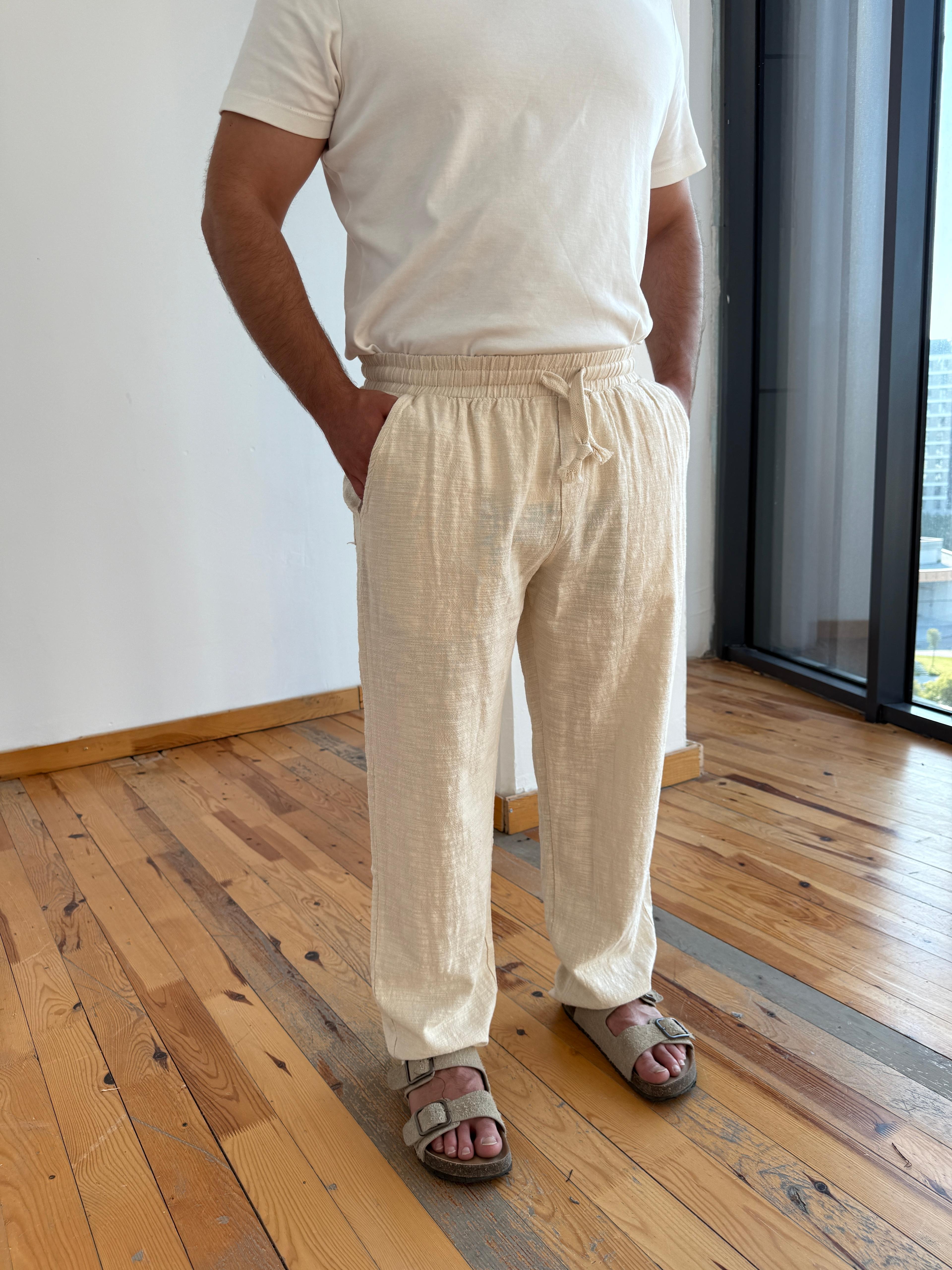 Jagger Keten Pantalon - Bej