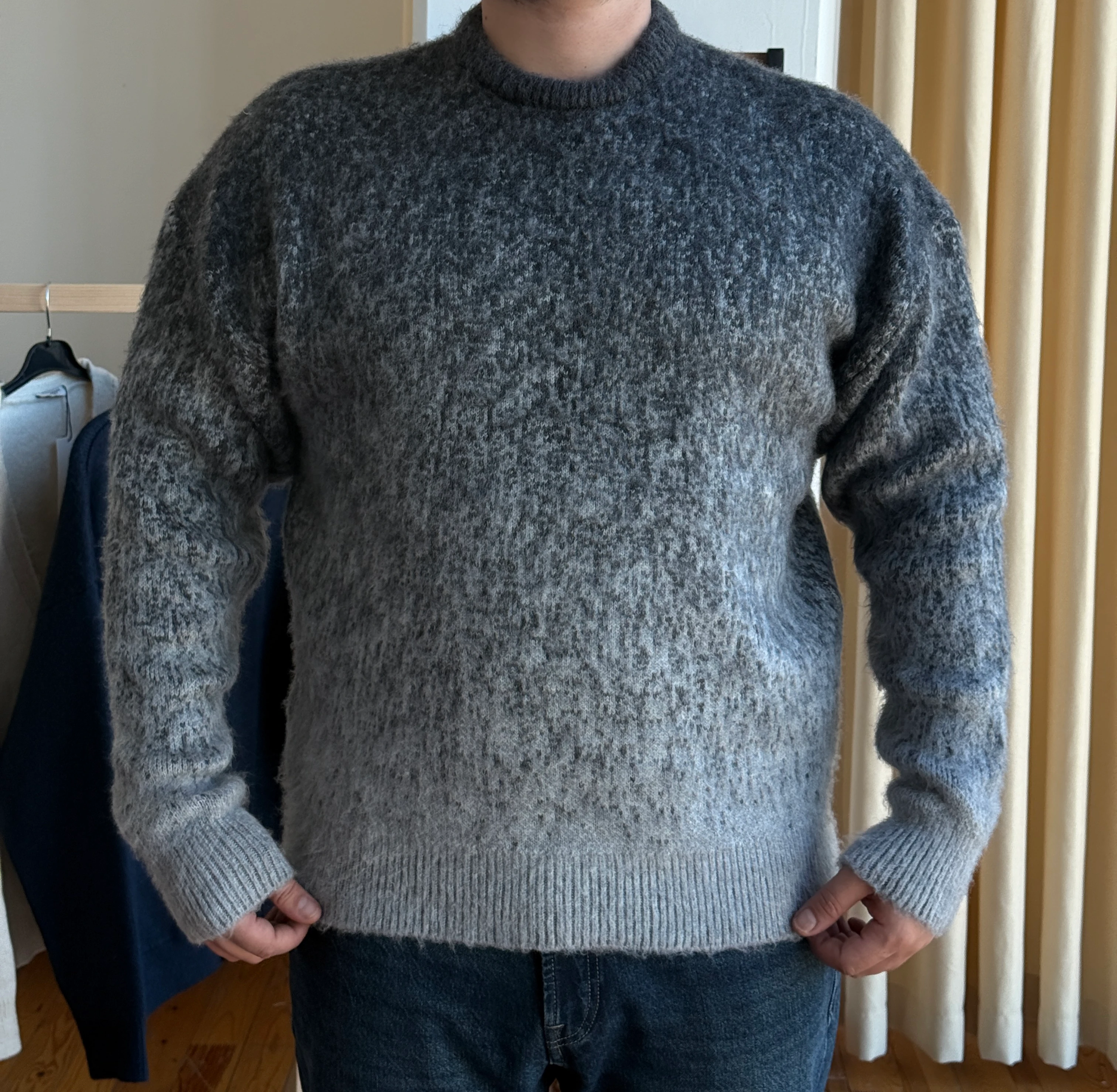 Tüylü Triko Kazak - Antrasit