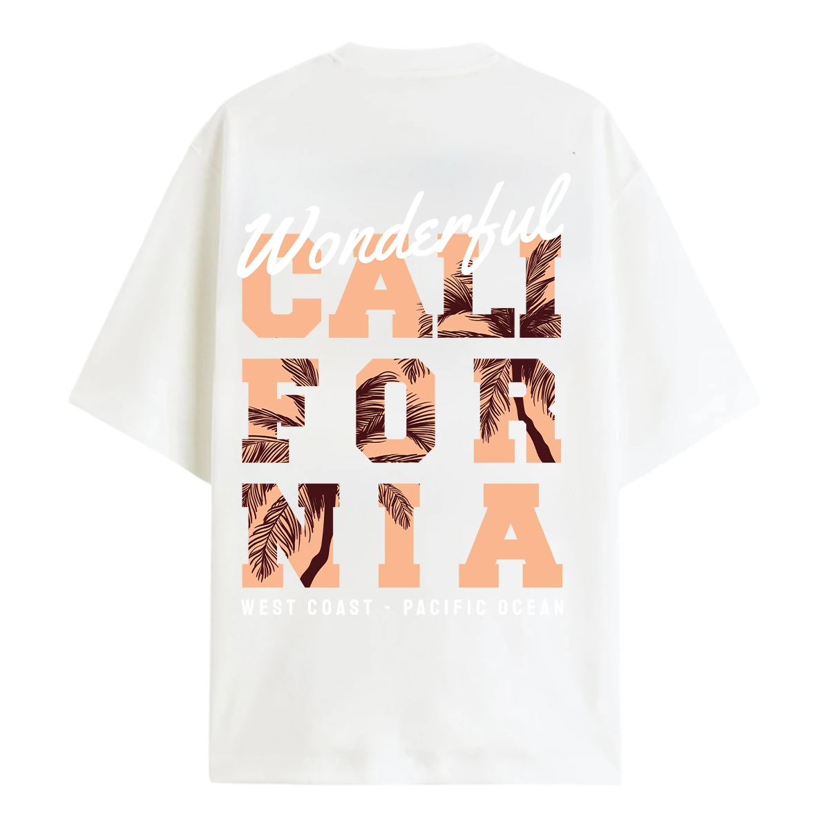 Wonderful Cali: Palmiye Dokulu West Coast Oversize T-Shirt