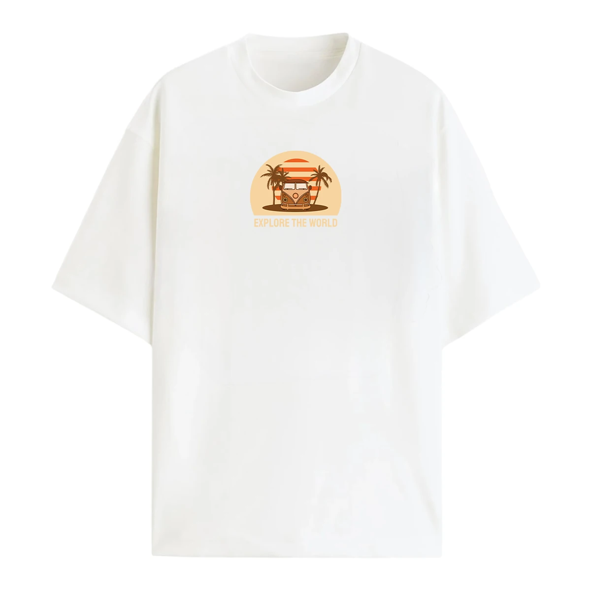 Explore The World: Retro Kombi Road Trip Oversize T-Shirt