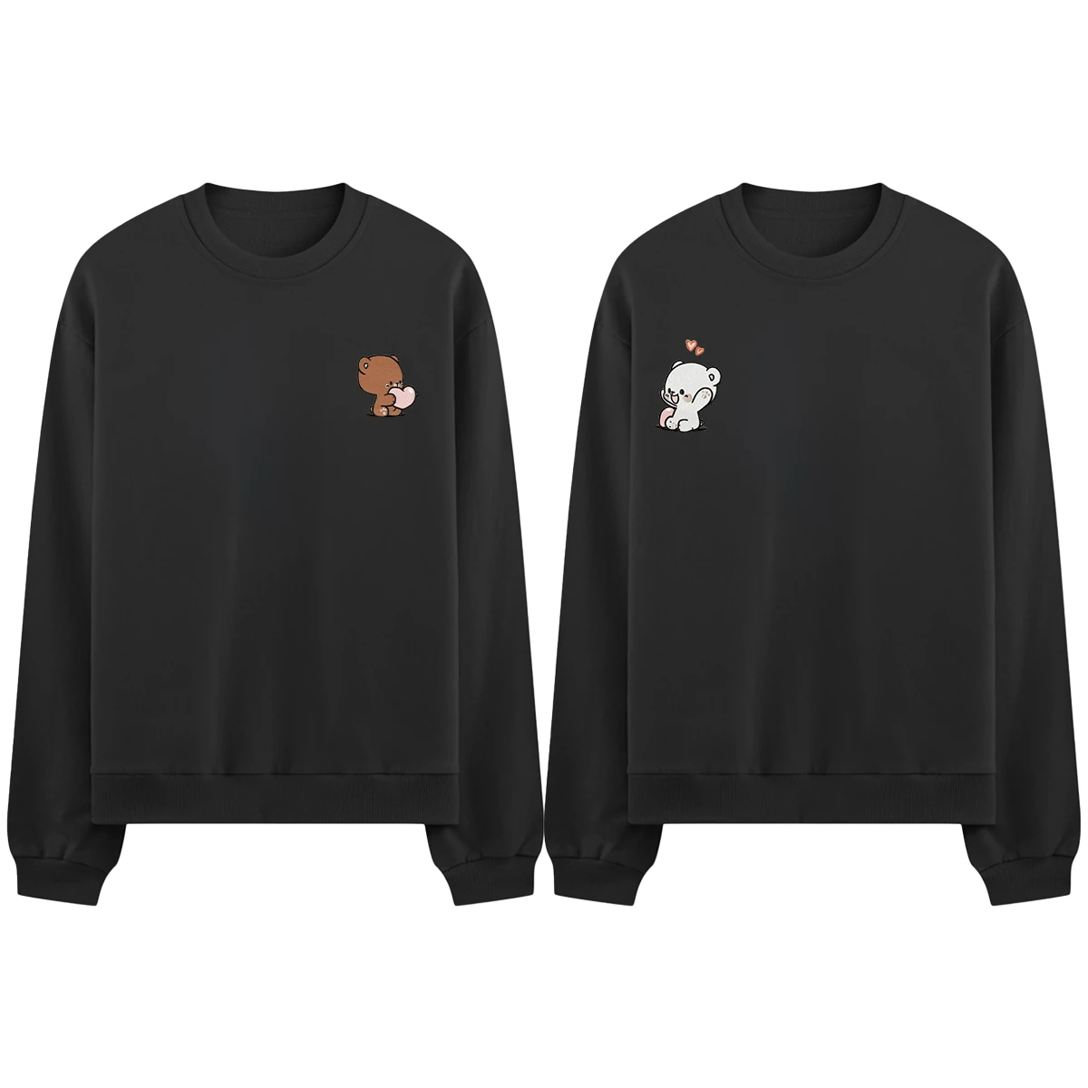 Çiftlere Özel Ayıcık Desenli Oversize Sweatshirt