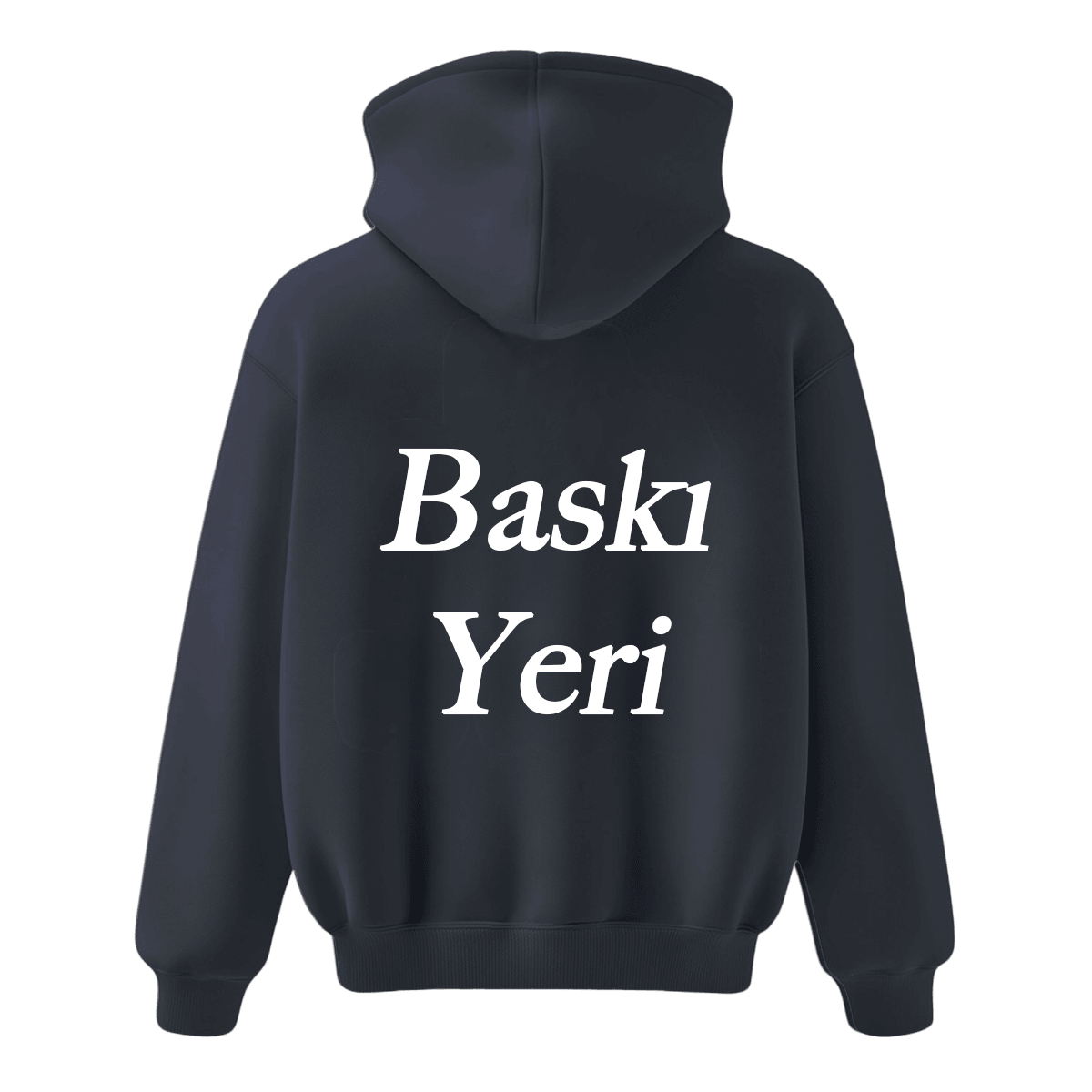 Kişiye Özel Baskı Oversize Hoodie - Siyah