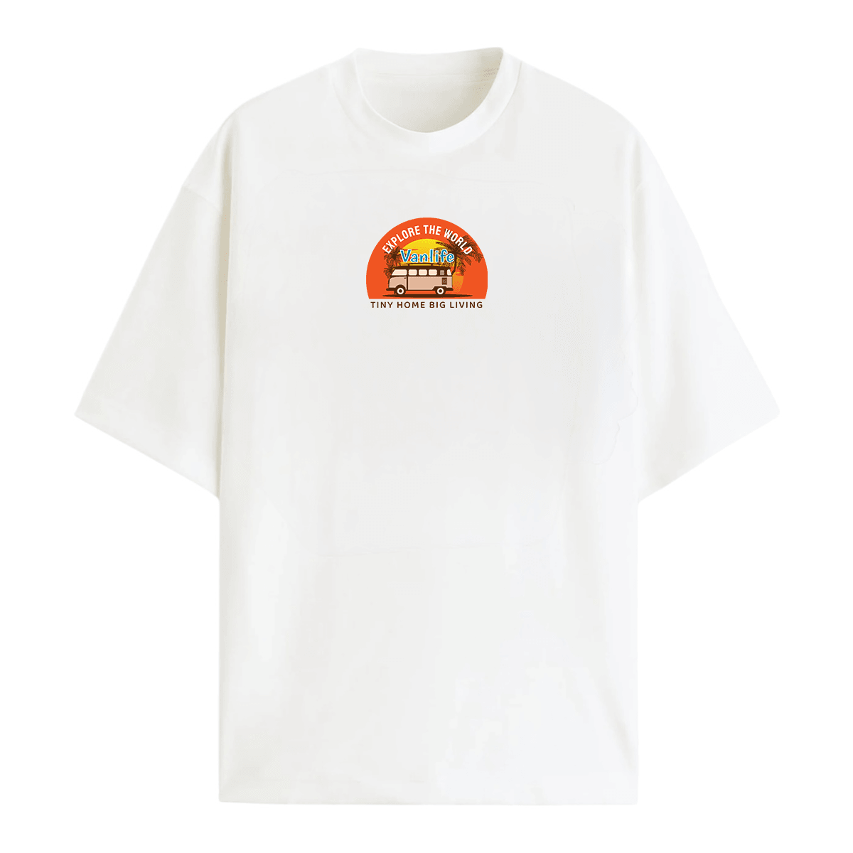Vanlife Manifestosu: Tiny Home Big Living Oversize T-Shirt