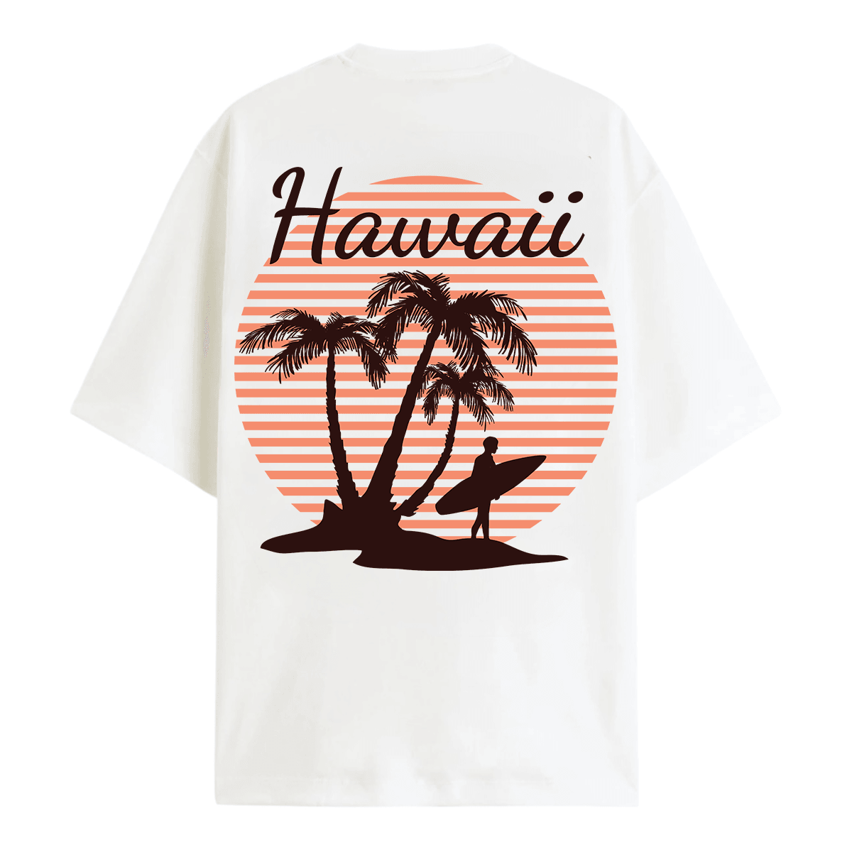 Aloha Vibe: Hawaii Sunset Sörf Oversize T-Shirt