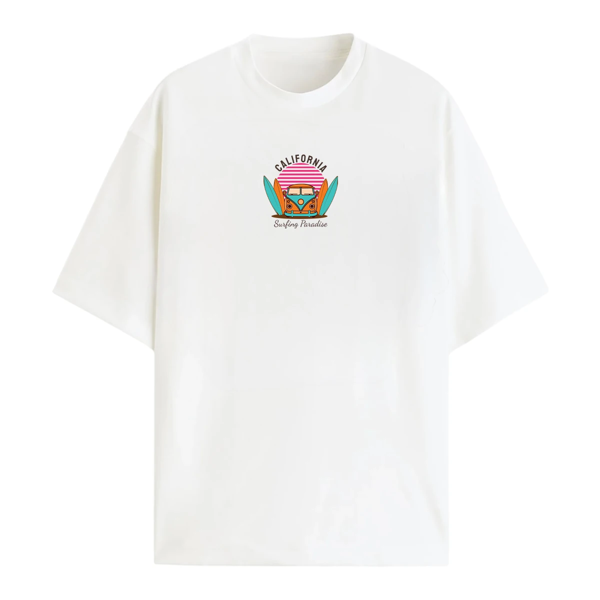 Retro Plaj Rüyası Oversize T-Shirt