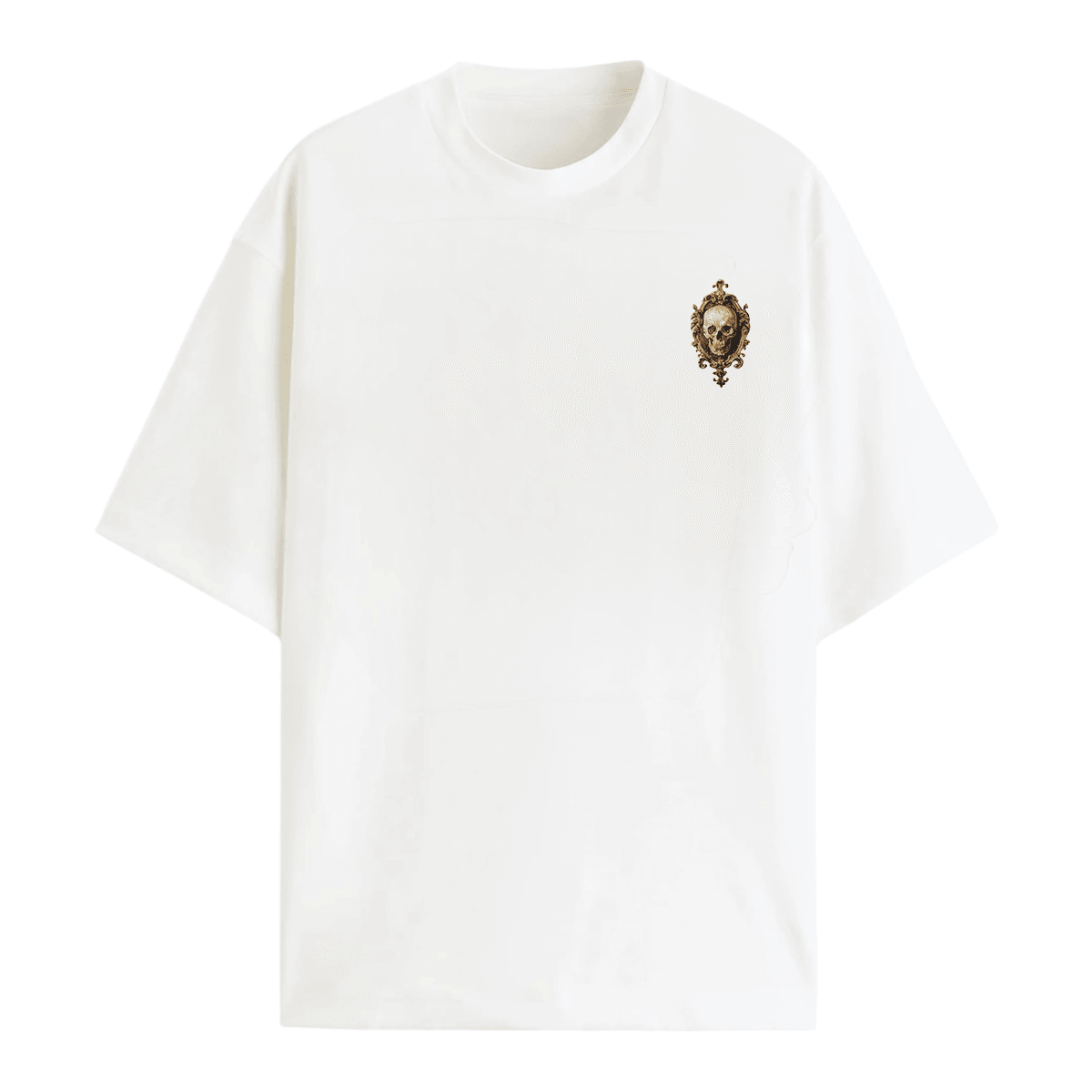 Altın Çerçeveli Son Oversize T-Shirt