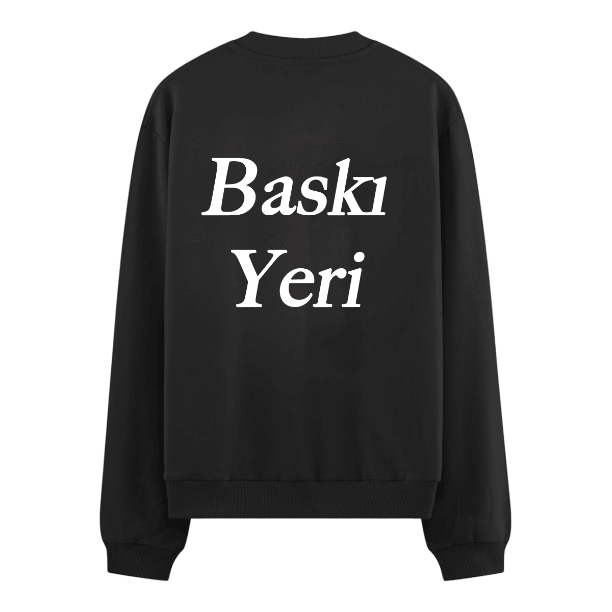 Kişiye Özel Baskı Oversize Sweatshirt - Siyah