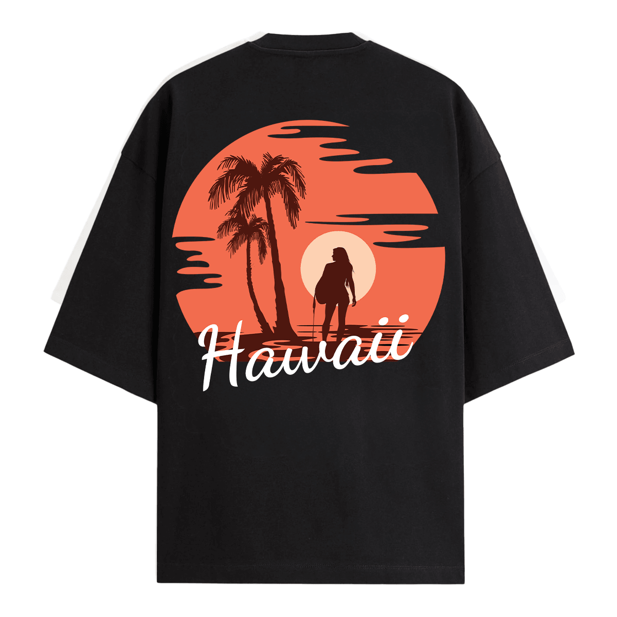 Pasifik Güneşinin Kızı: Hawaii Oversize T-Shirt
