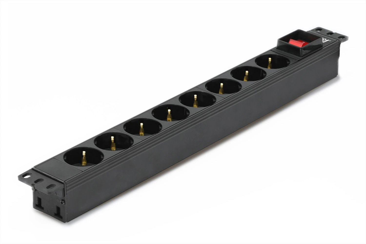 ECO ON/OFF Anahtarlı PDU 6’lı Schuko Priz 19 İnç 1U Rack