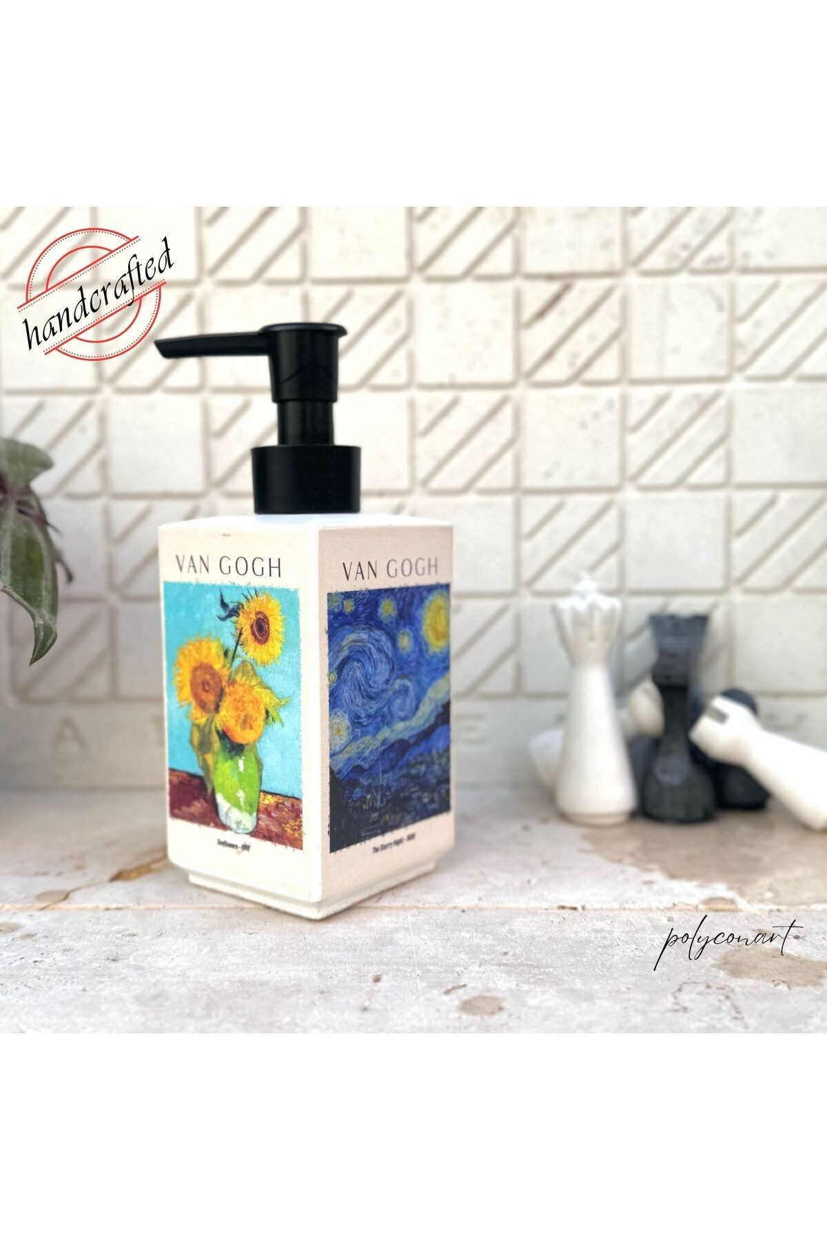 SIVI SABUNLUK VAN GOGH UV BASKILI BANYO MUTFAK BETON SABUNLUK 250ml BULAŞIK DETERJANI