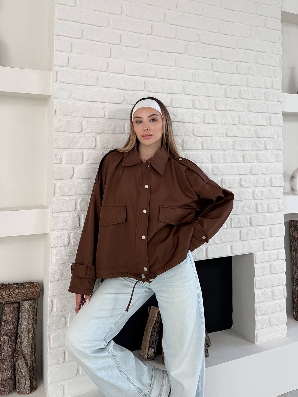 Oversize Ceket Kahverengi