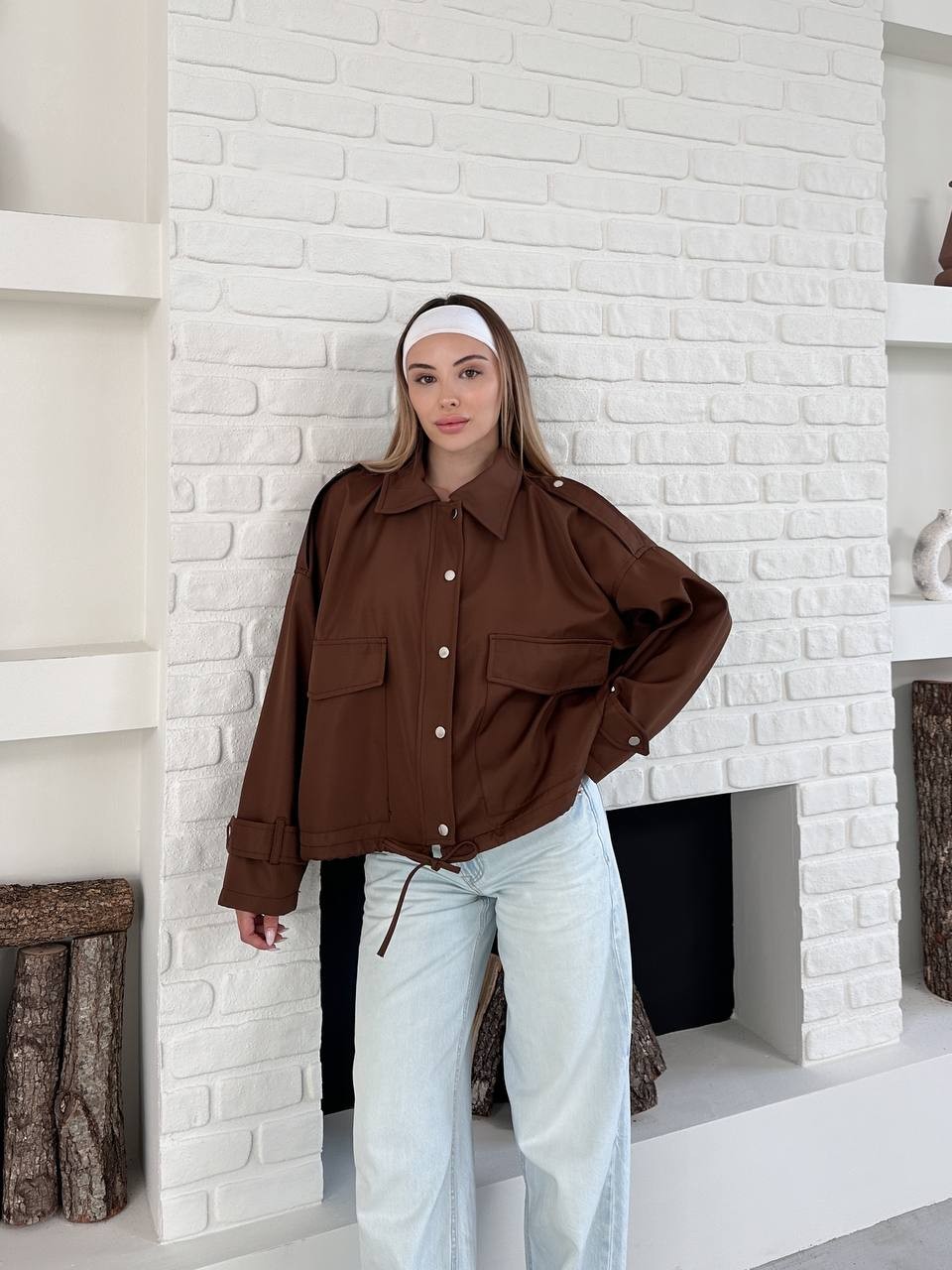 Oversize Ceket Kahverengi