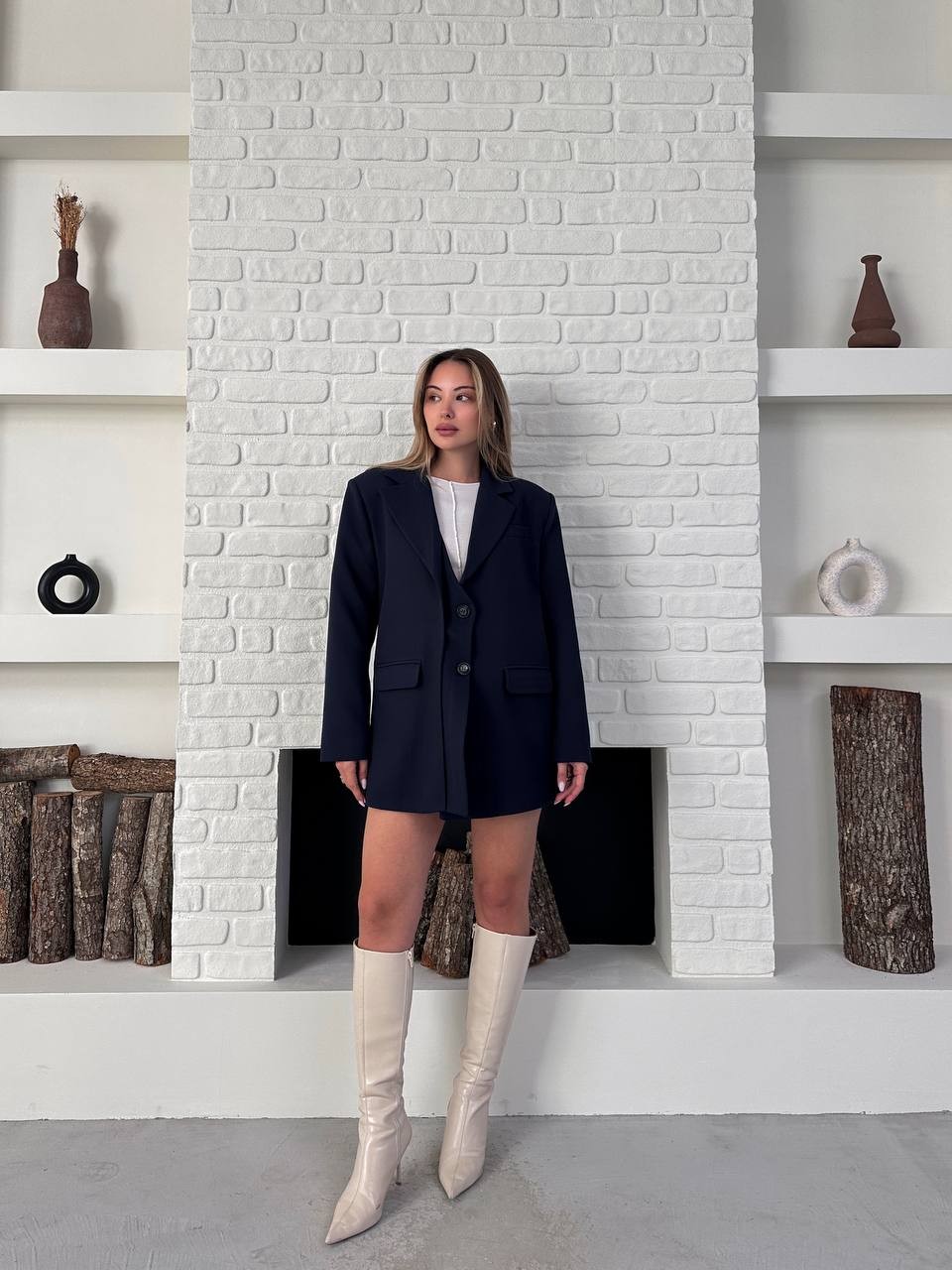 Blazer Ceket Lacivert