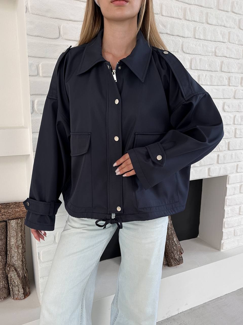 Oversize Ceket Lacivert
